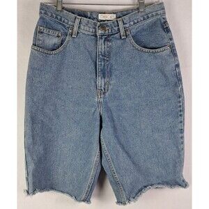 Cherokee Womens 10P 28" Cut Off  Blue Jean Shorts 11" Inseam Vintage 90s